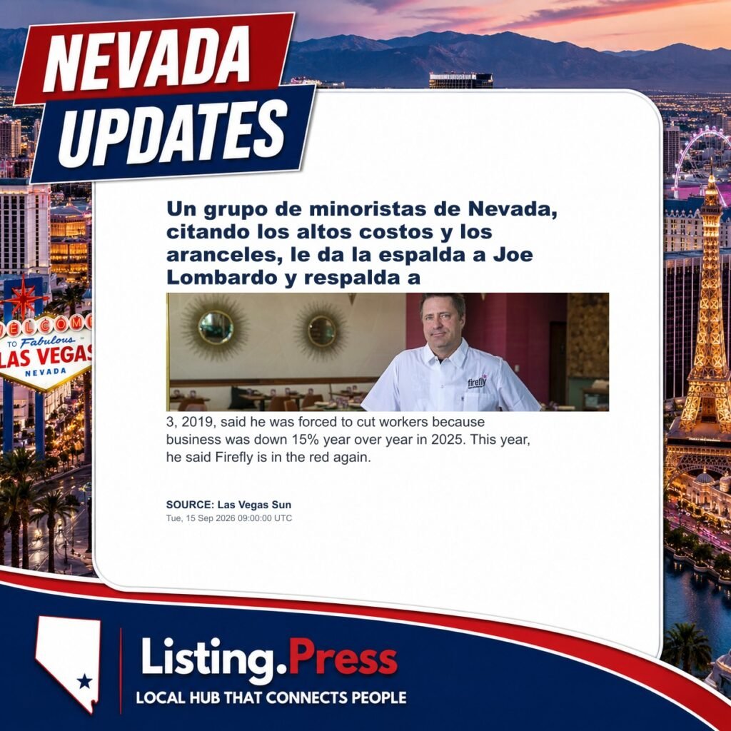 Un grupo de minoristas de Nevada, citando los altos costos y los aranceles, le da la espalda a Joe Lombardo y respalda a