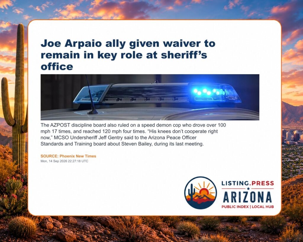 Joe Arpaio ally given waiver to remain in key role at sheriff’s office