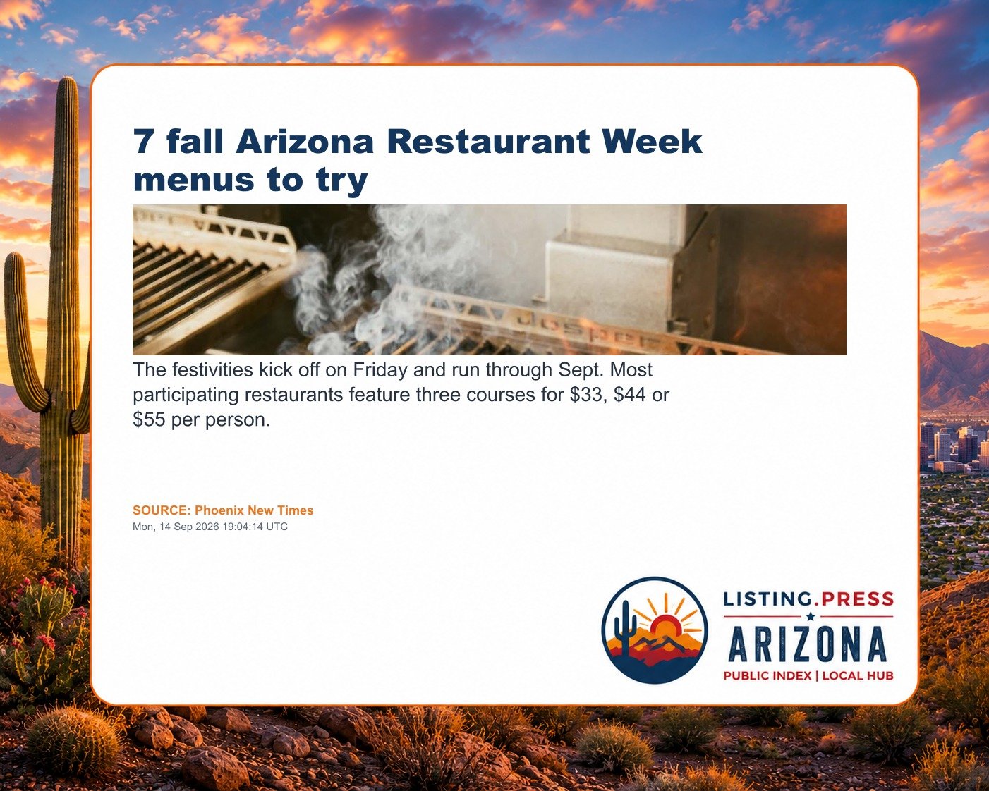 7 fall Arizona Restaurant Week menus to try
