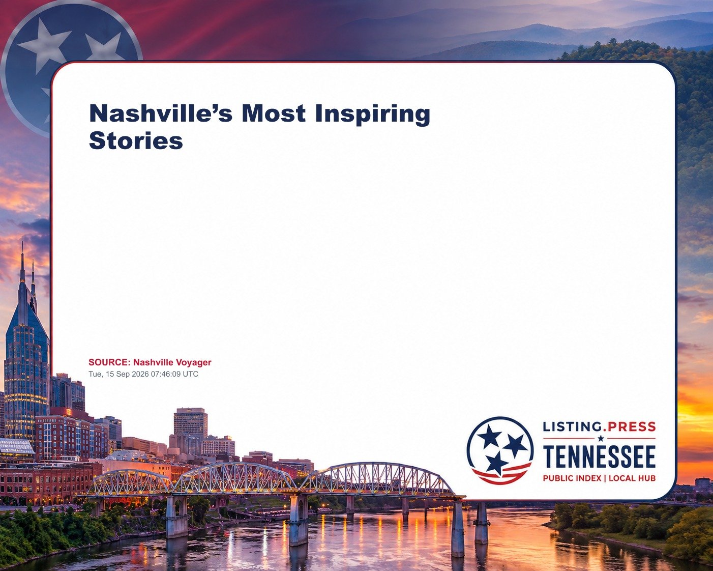 Nashville’s Most Inspiring Stories