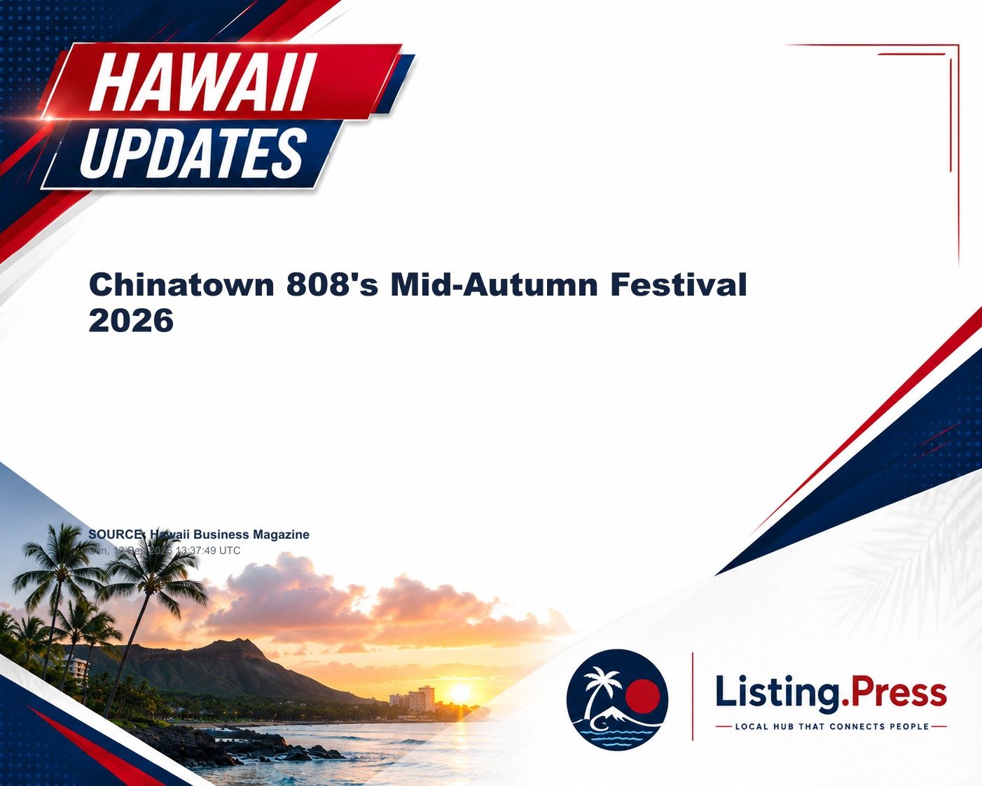 Chinatown 808's Mid-Autumn Festival 2026