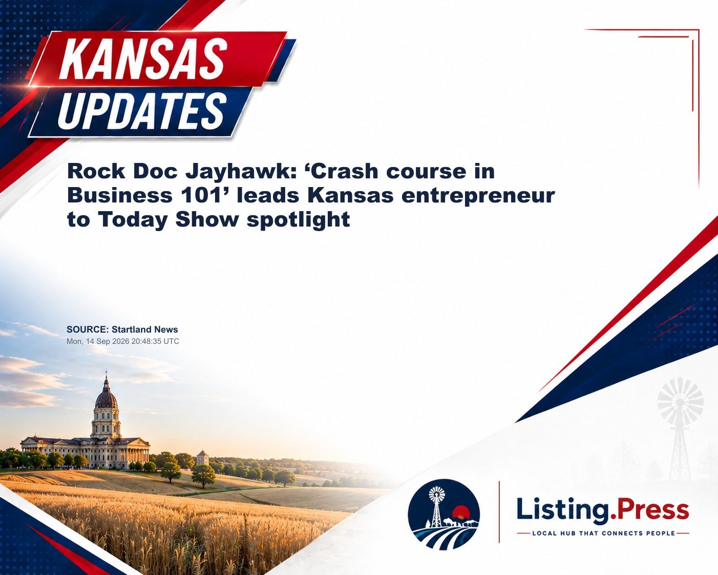 Rock Doc Jayhawk: ‘Crash course in Business 101’ leads Kansas entrepreneur to Today Show spotlight