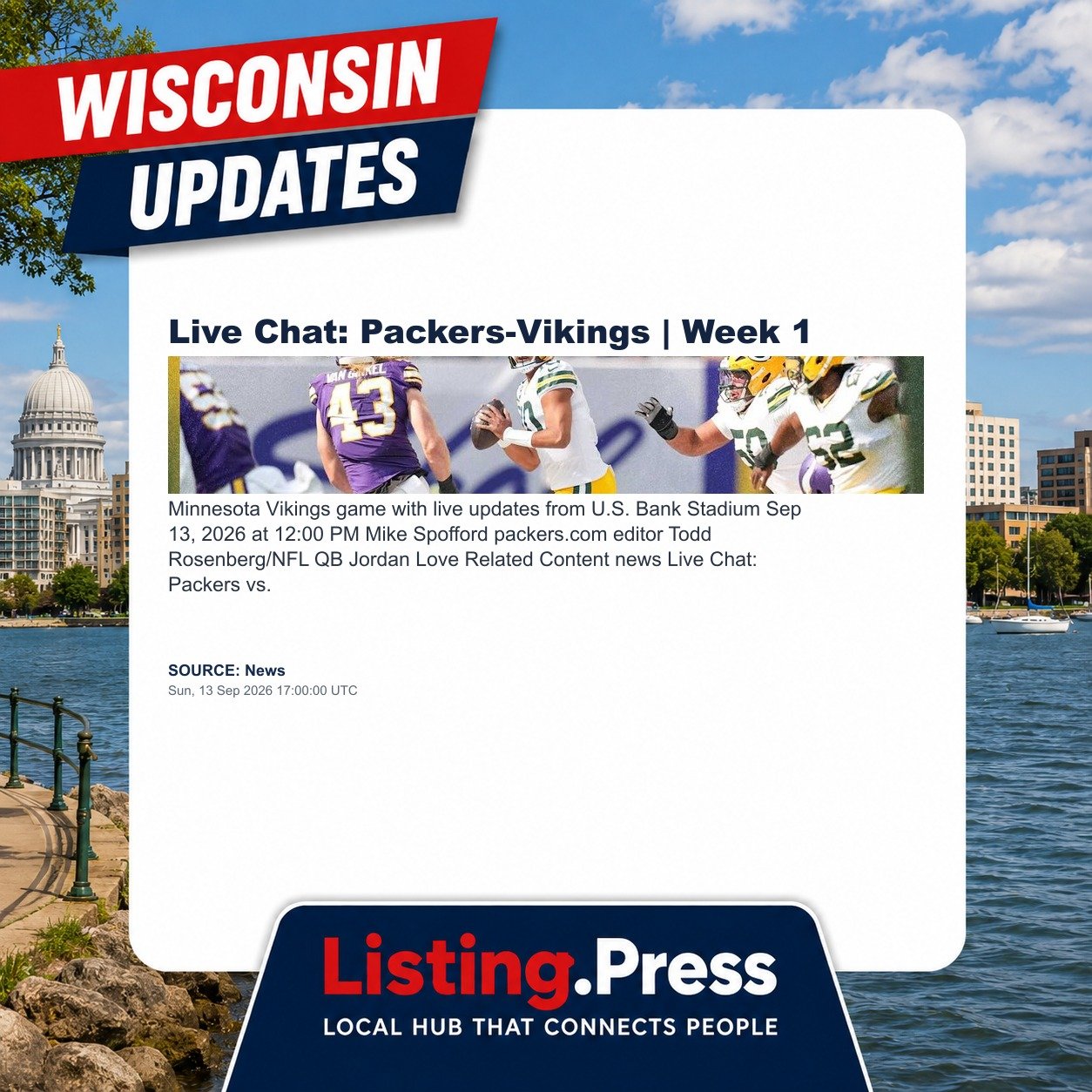 Live Chat: Packers-Vikings | Week 1
