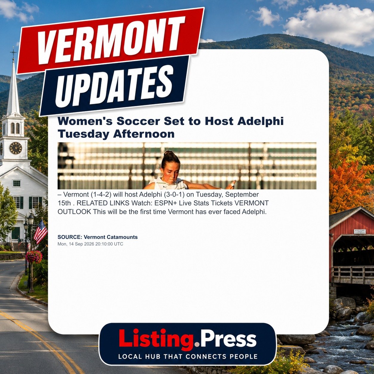 Women's Soccer Set to Host Adelphi Tuesday Afternoon