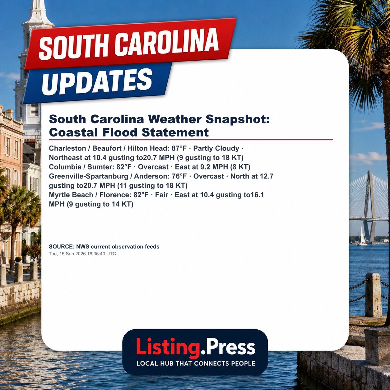 South Carolina Weather Snapshot: Coastal Flood Statement