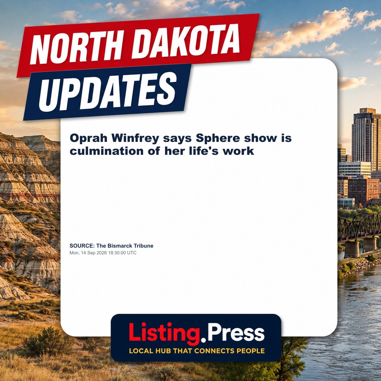 Oprah Winfrey says Sphere show is culmination of her life's work