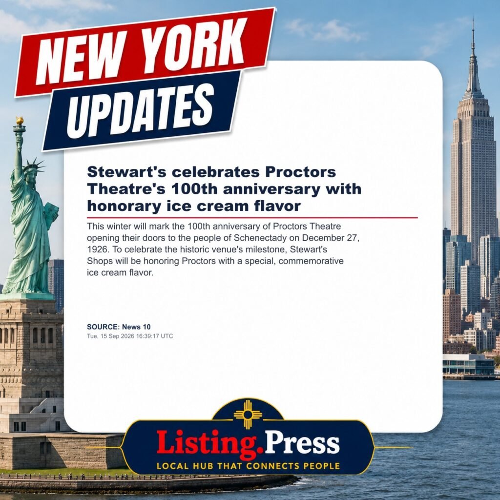 Stewart’s celebrates Proctors Theatre’s 100th anniversary with honorary ice cream flavor