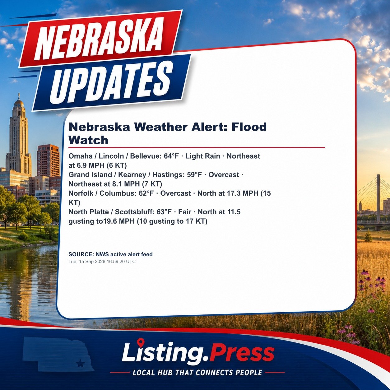 Nebraska Weather Alert: Flood Watch