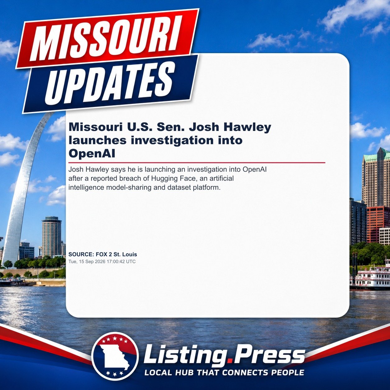 Missouri U.S. Sen. Josh Hawley launches investigation into OpenAI