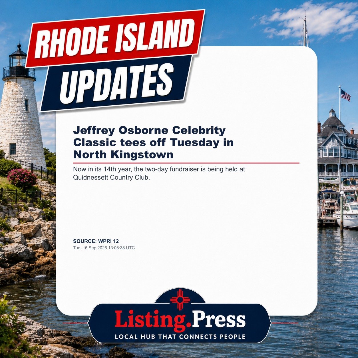 Jeffrey Osborne Celebrity Classic tees off Tuesday in North Kingstown