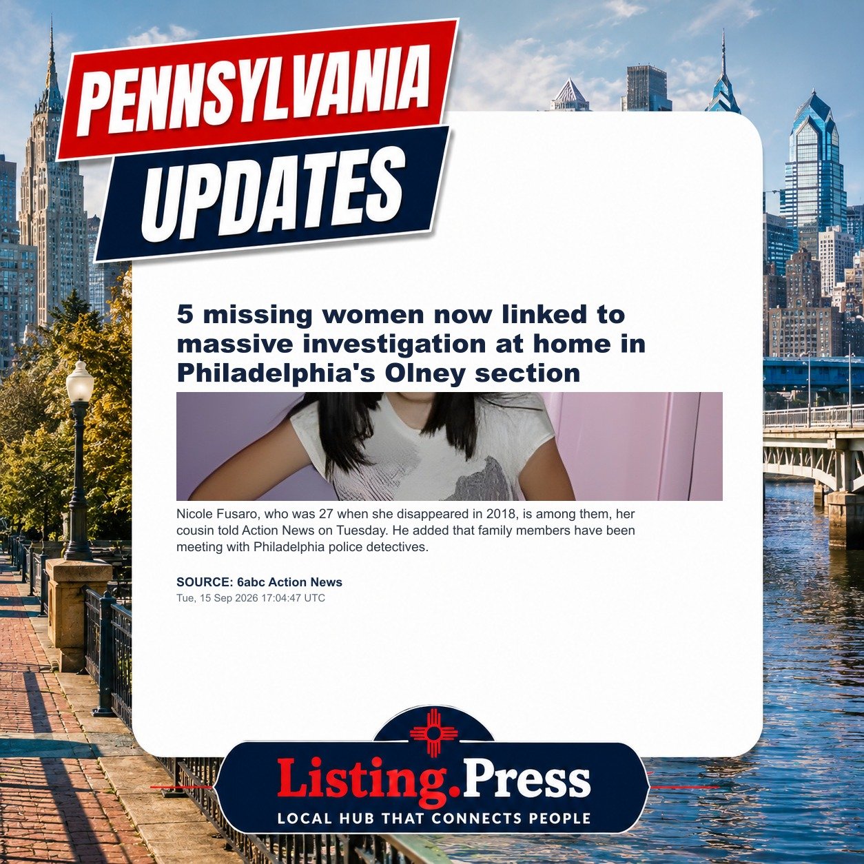 5 missing women now linked to massive investigation at home in Philadelphia's Olney section