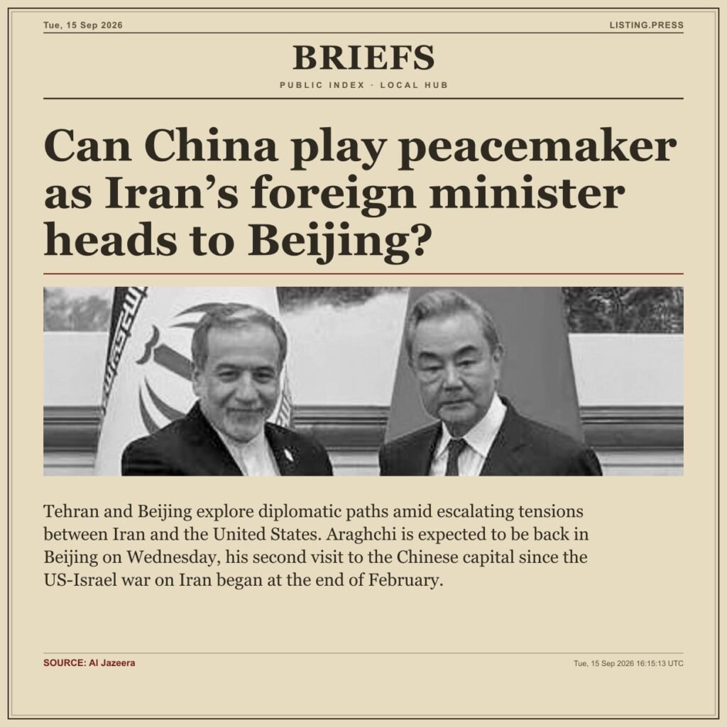 Can China play peacemaker as Iran’s foreign minister heads to Beijing?