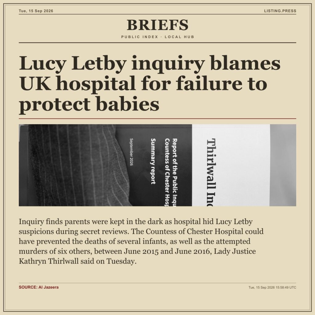 Lucy Letby inquiry blames UK hospital for failure to protect babies