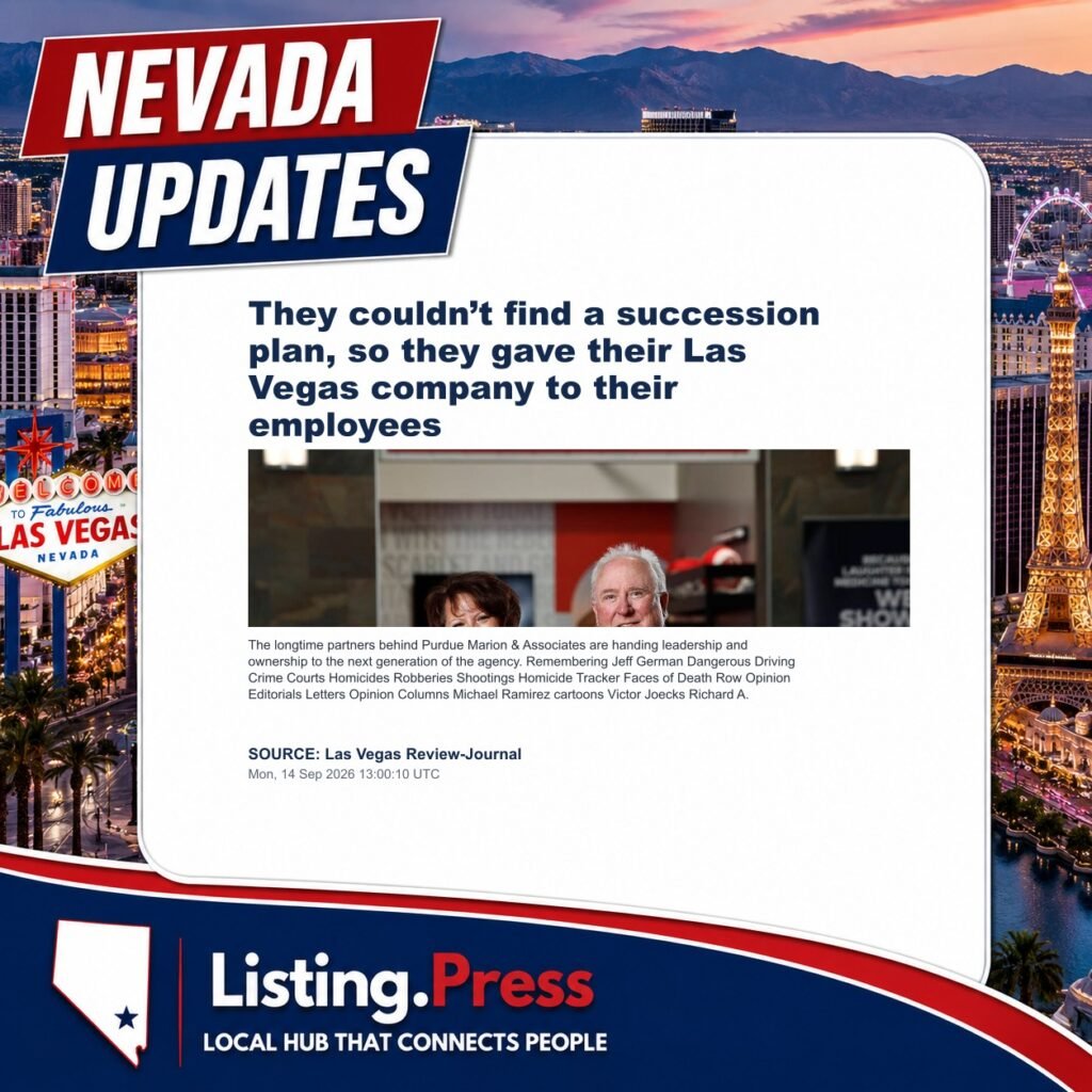 They couldn’t find a succession plan, so they gave their Las Vegas company to their employees