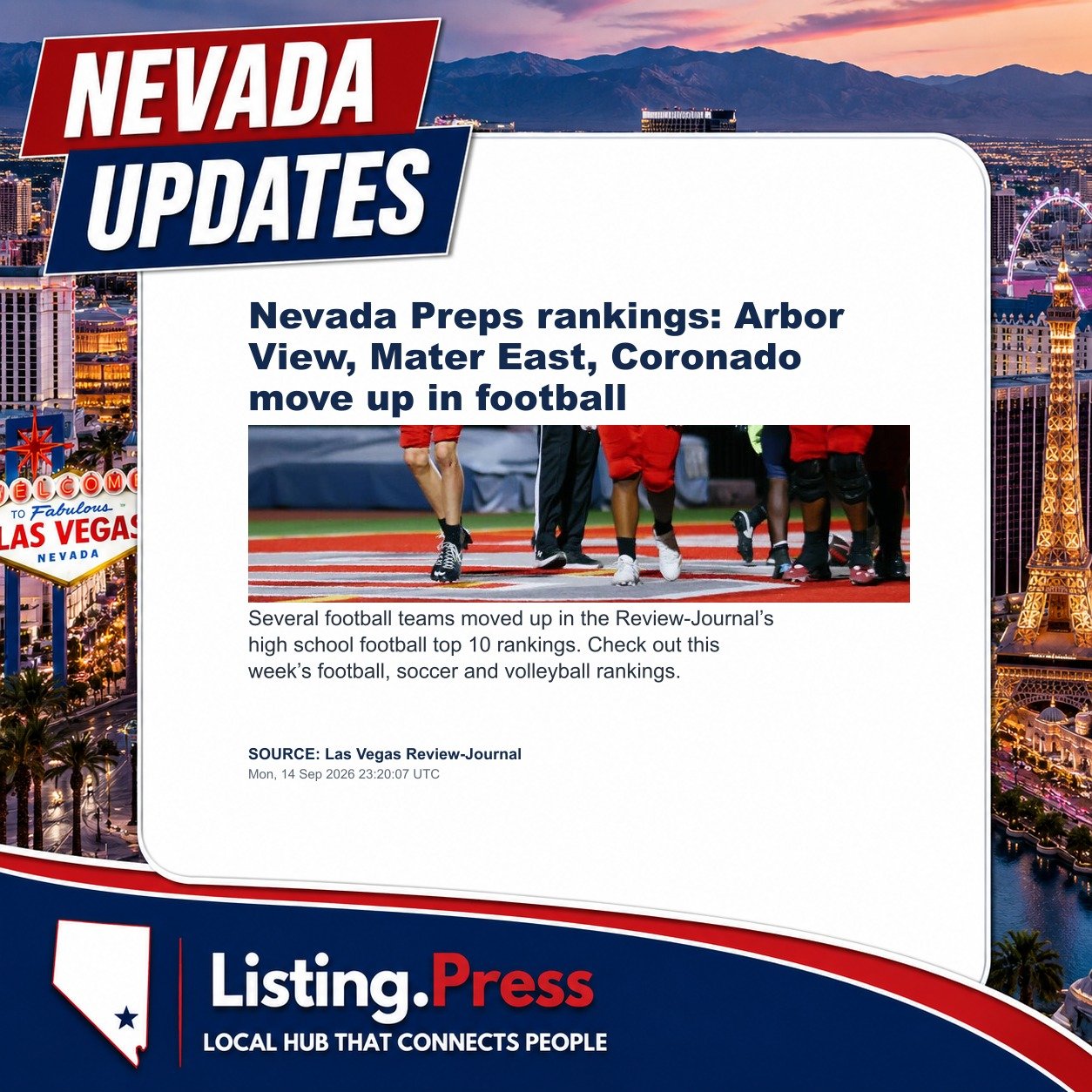 Nevada Preps rankings: Arbor View, Mater East, Coronado move up in football