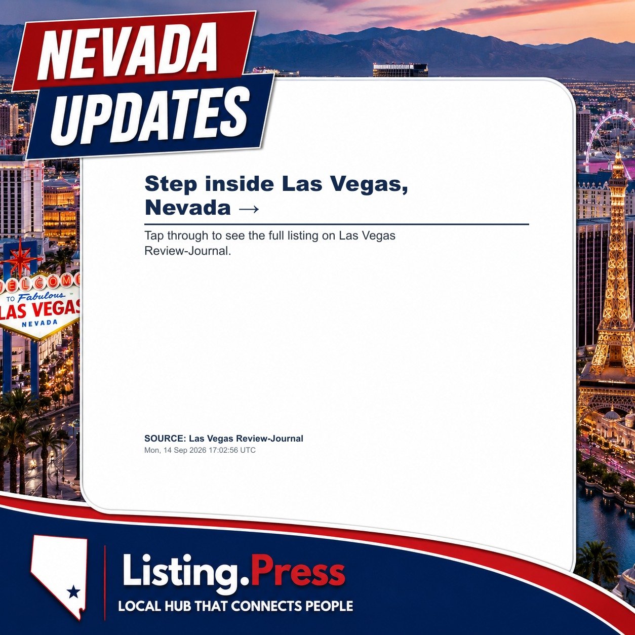 Step inside Las Vegas, Nevada →