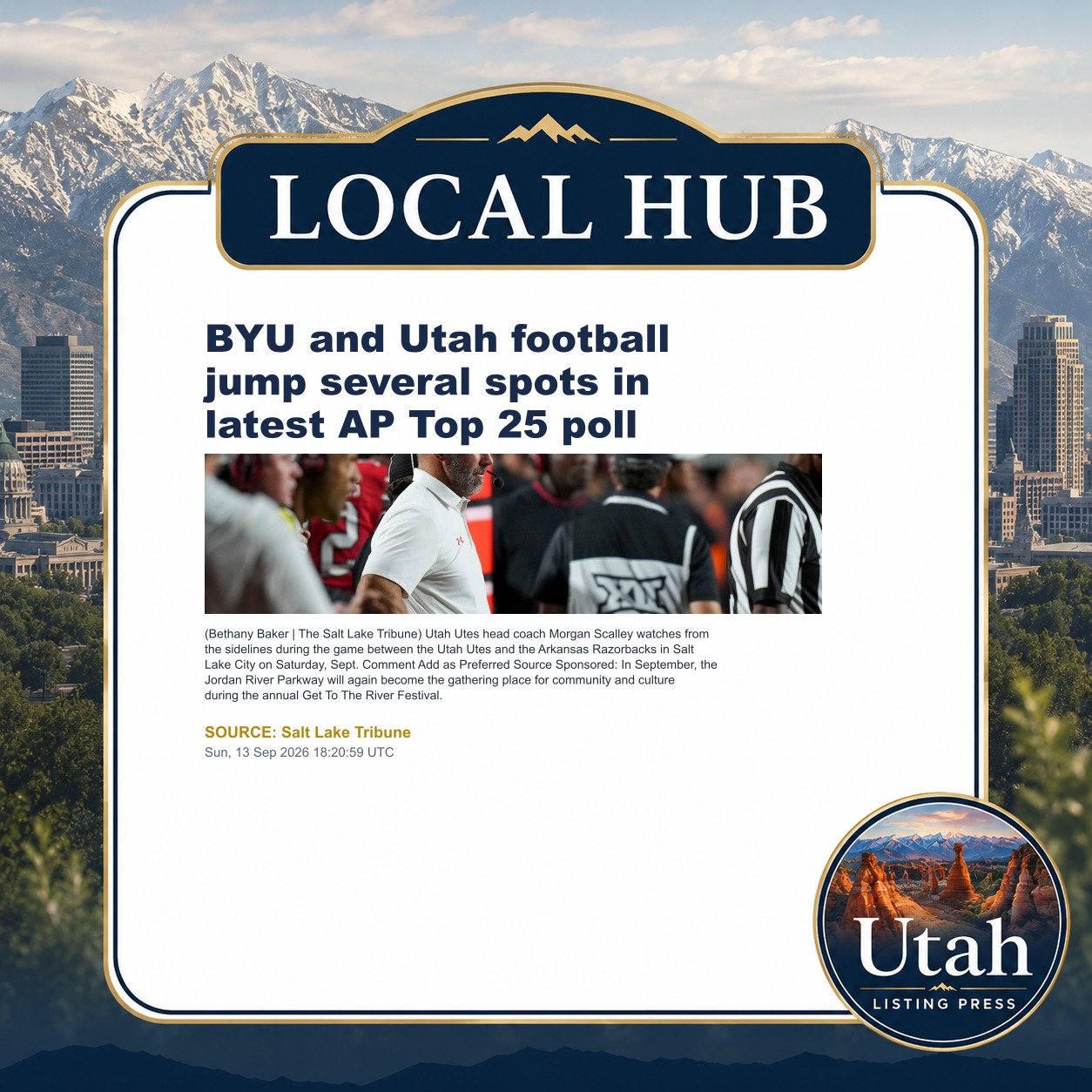 BYU and Utah football jump several spots in latest AP Top 25 poll