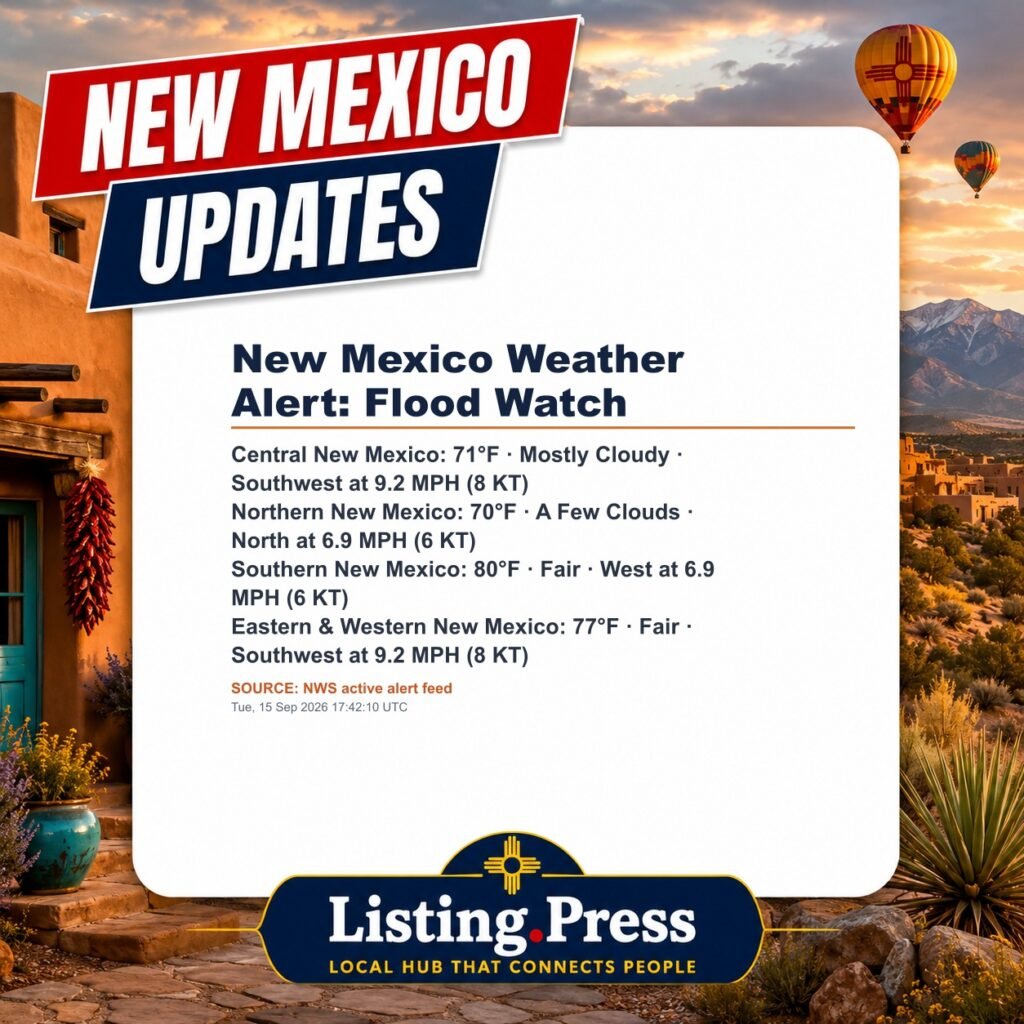 New Mexico Weather Alert: Flood Watch