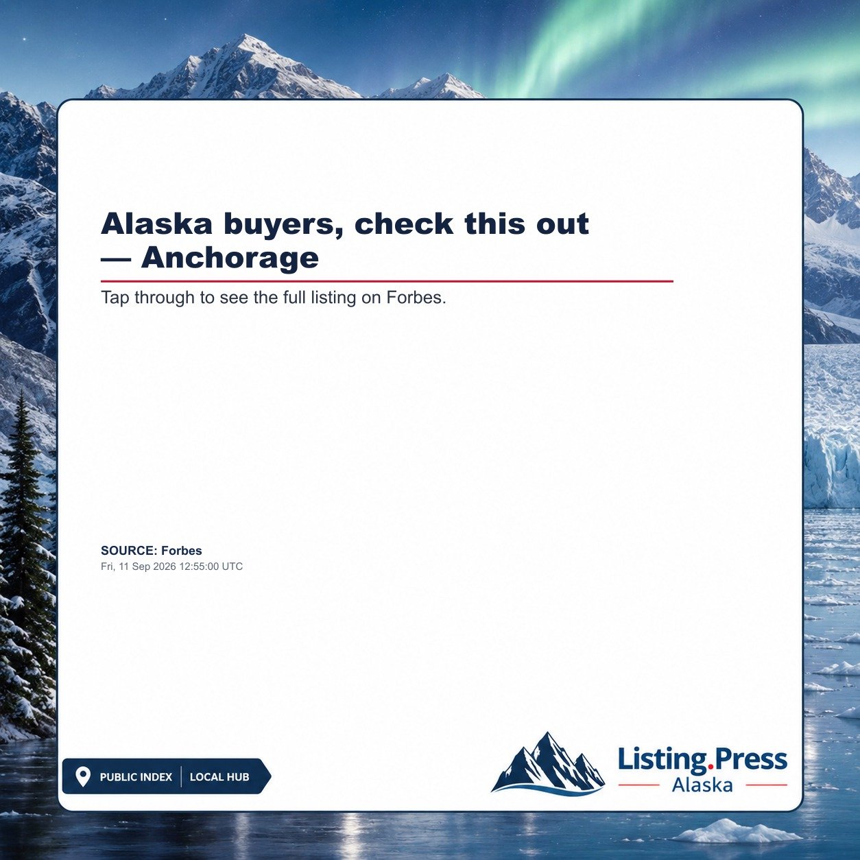 Alaska buyers, check this out — Anchorage