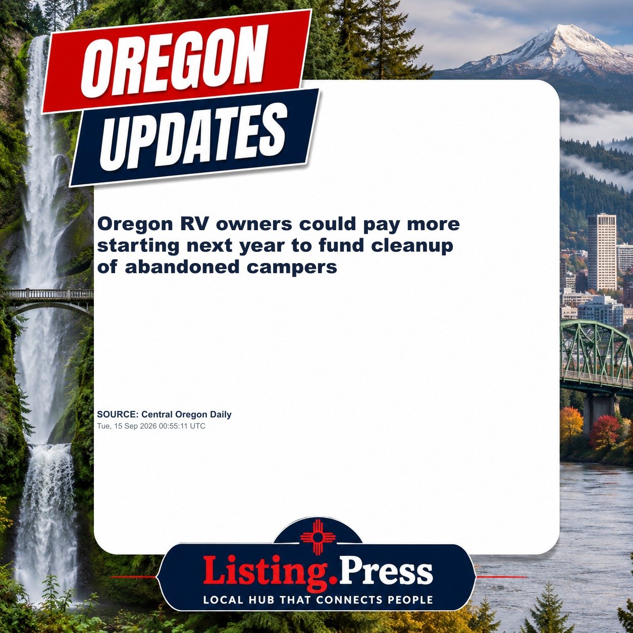 Oregon RV owners could pay more starting next year to fund cleanup of abandoned campers