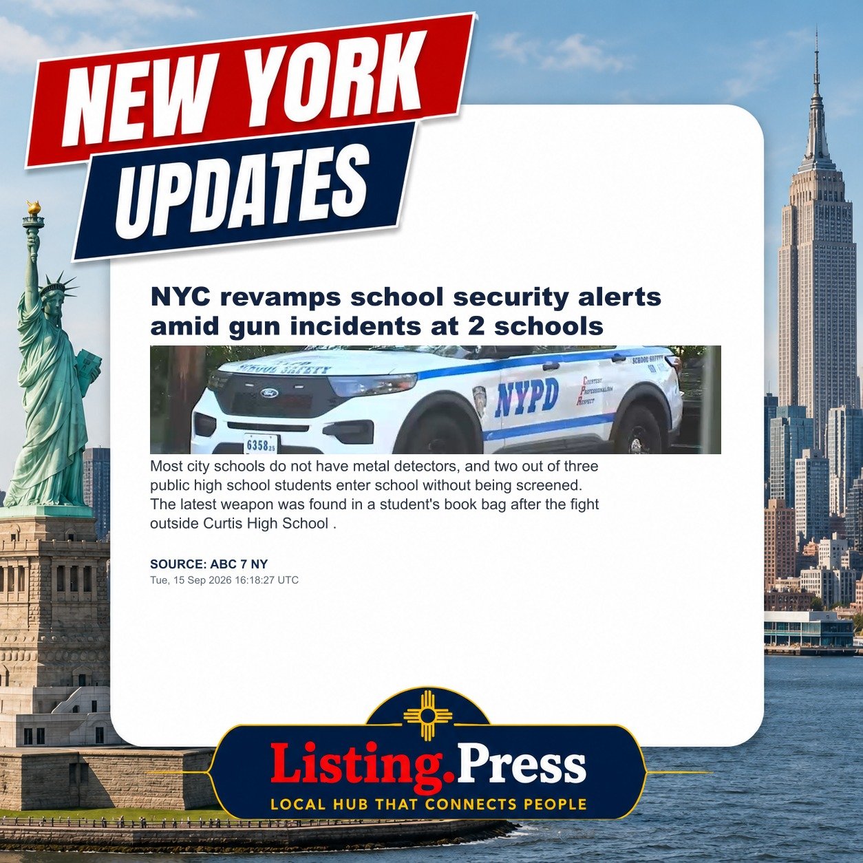 NYC revamps school security alerts amid gun incidents at 2 schools