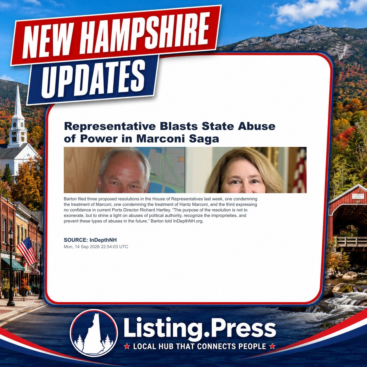 Representative Blasts State Abuse of Power in Marconi Saga