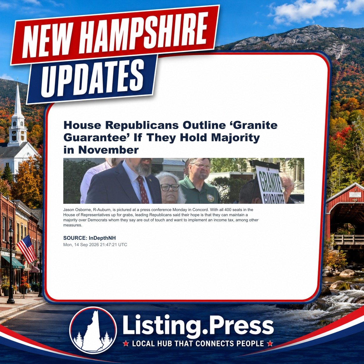 House Republicans Outline ‘Granite Guarantee’ If They Hold Majority in November