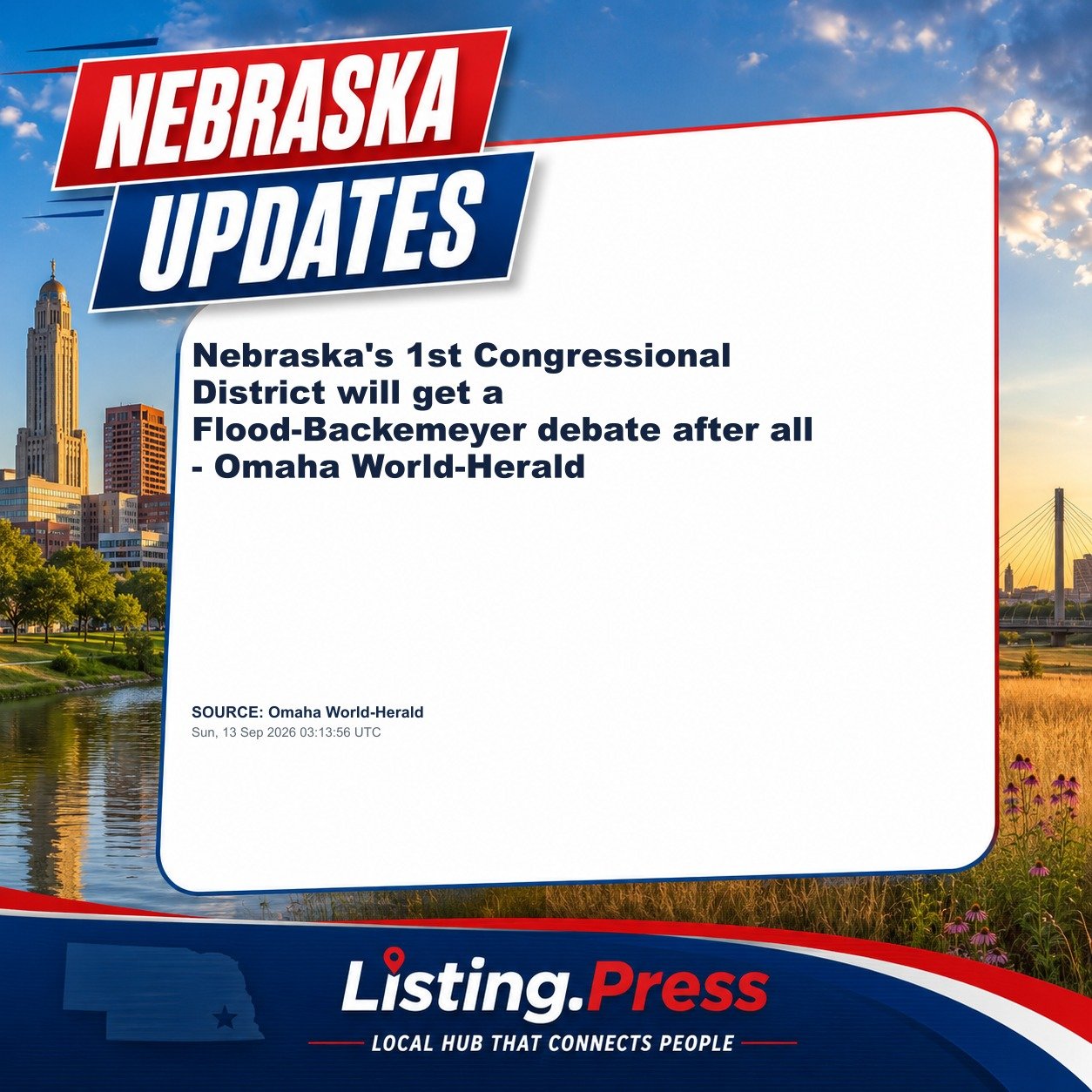 Nebraska's 1st Congressional District will get a Flood-Backemeyer debate after all - Omaha World-Herald