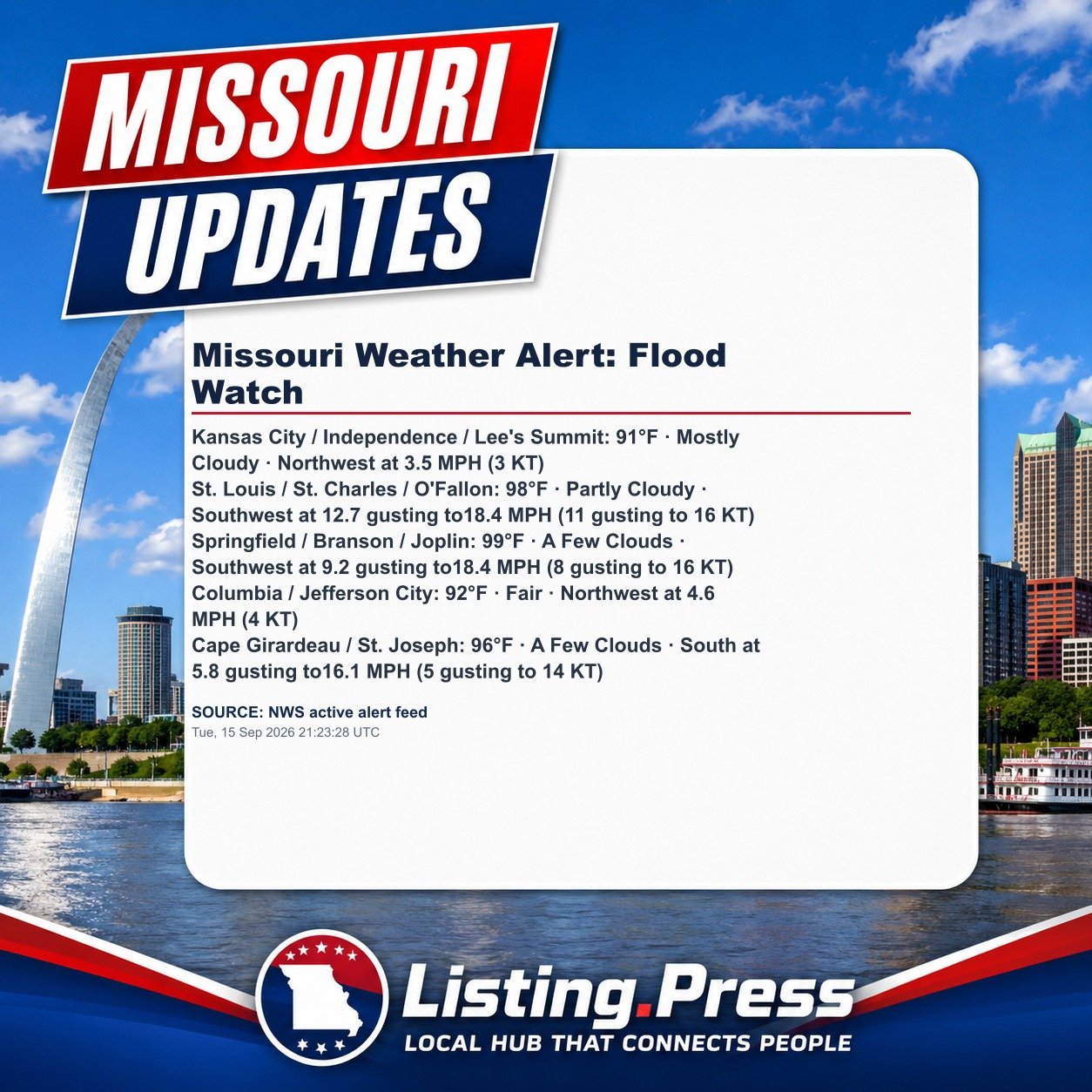 Missouri Weather Alert: Flood Watch