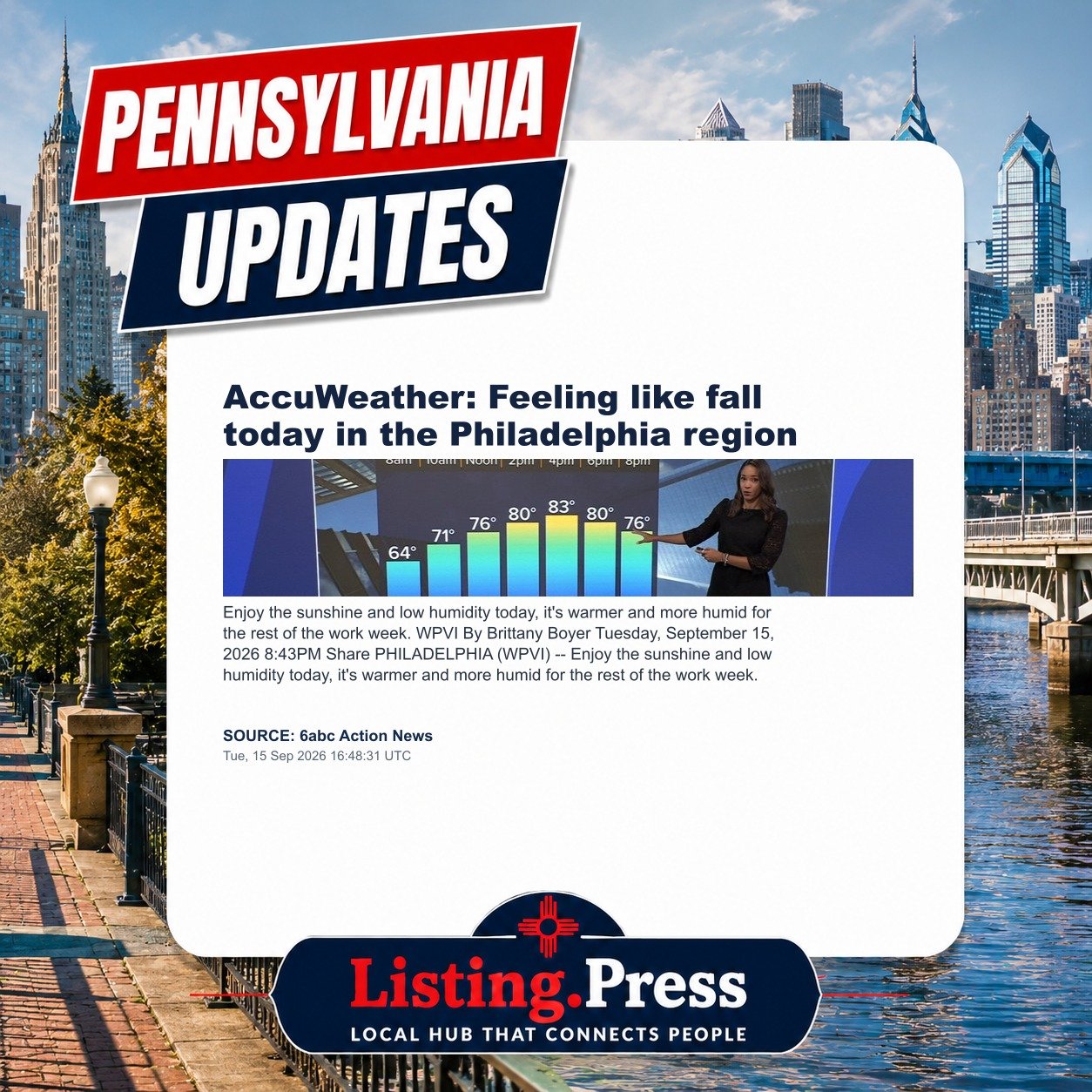 AccuWeather: Feeling like fall today in the Philadelphia region