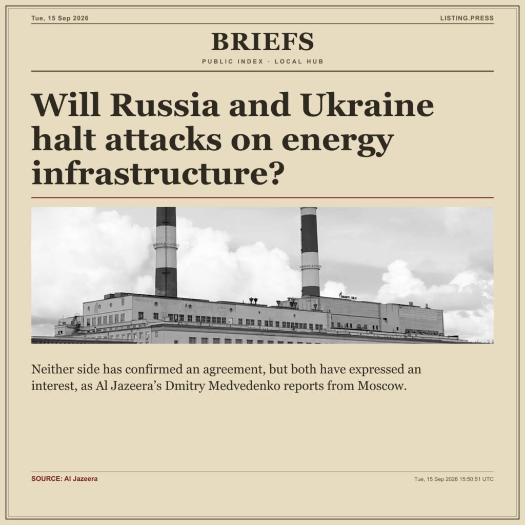 Will Russia and Ukraine halt attacks on energy infrastructure?