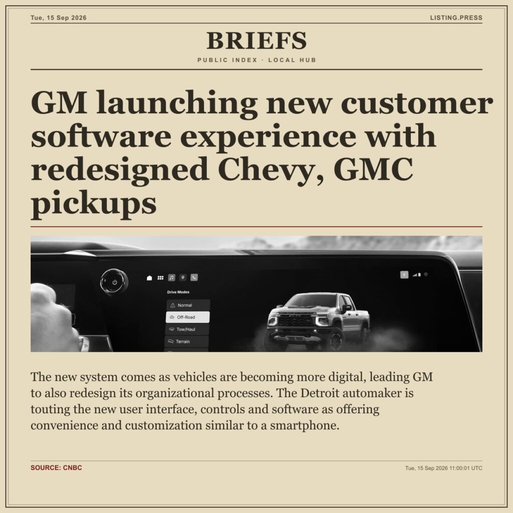 GM launching new customer software experience with redesigned Chevy, GMC pickups