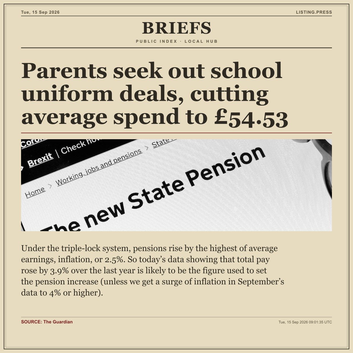 Parents seek out school uniform deals, cutting average spend to £54.53