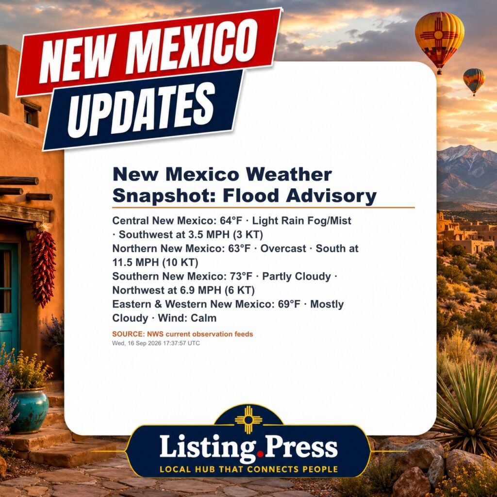 New Mexico Weather Snapshot: Flood Advisory
