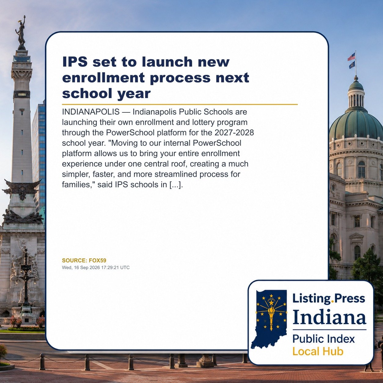 IPS set to launch new enrollment process next school year