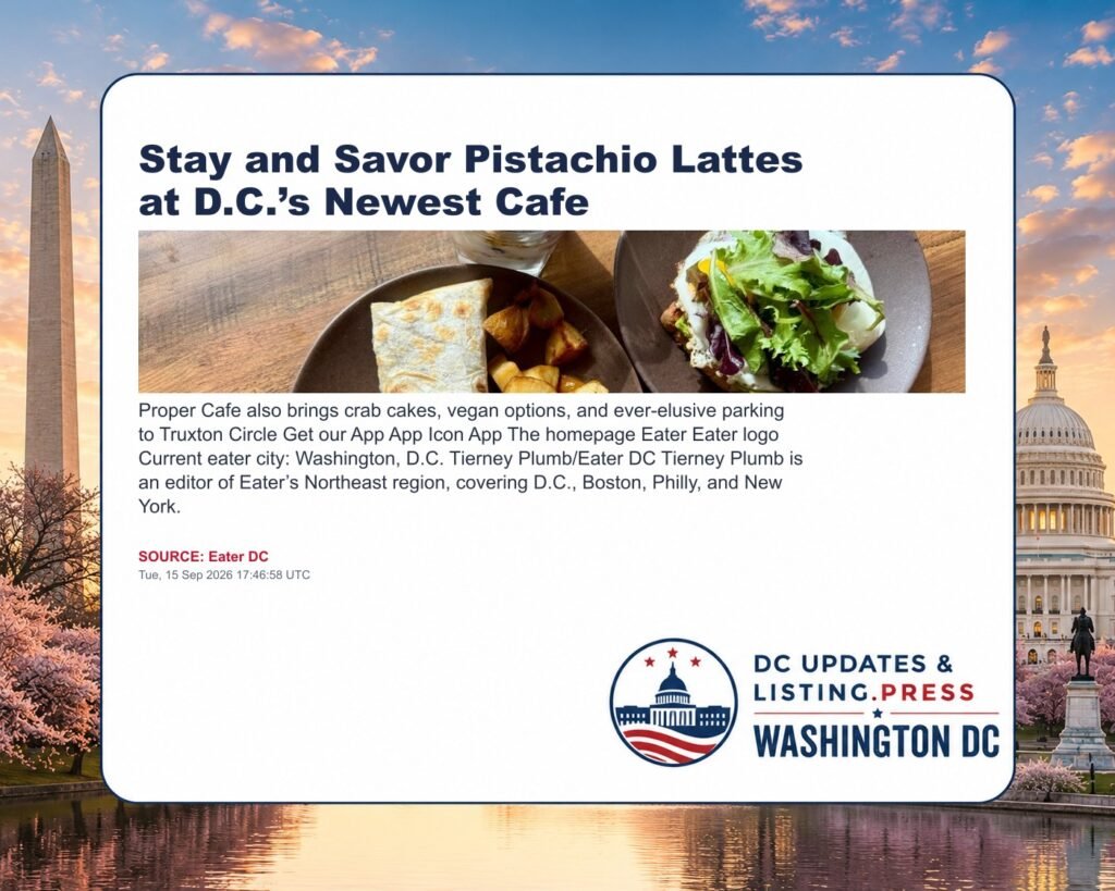 Stay and Savor Pistachio Lattes at D.C.’s Newest Cafe