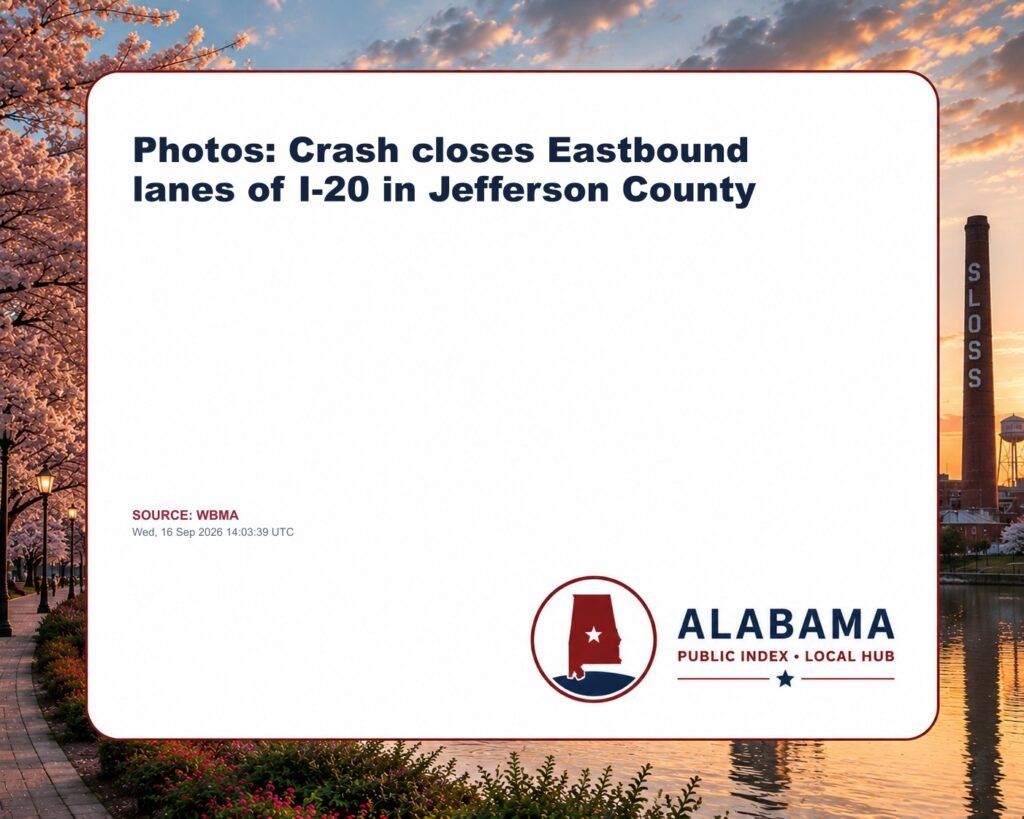 Photos: Crash closes Eastbound lanes of I-20 in Jefferson County