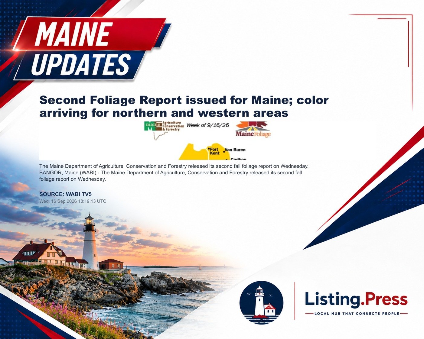 Second Foliage Report issued for Maine; color arriving for northern and western areas