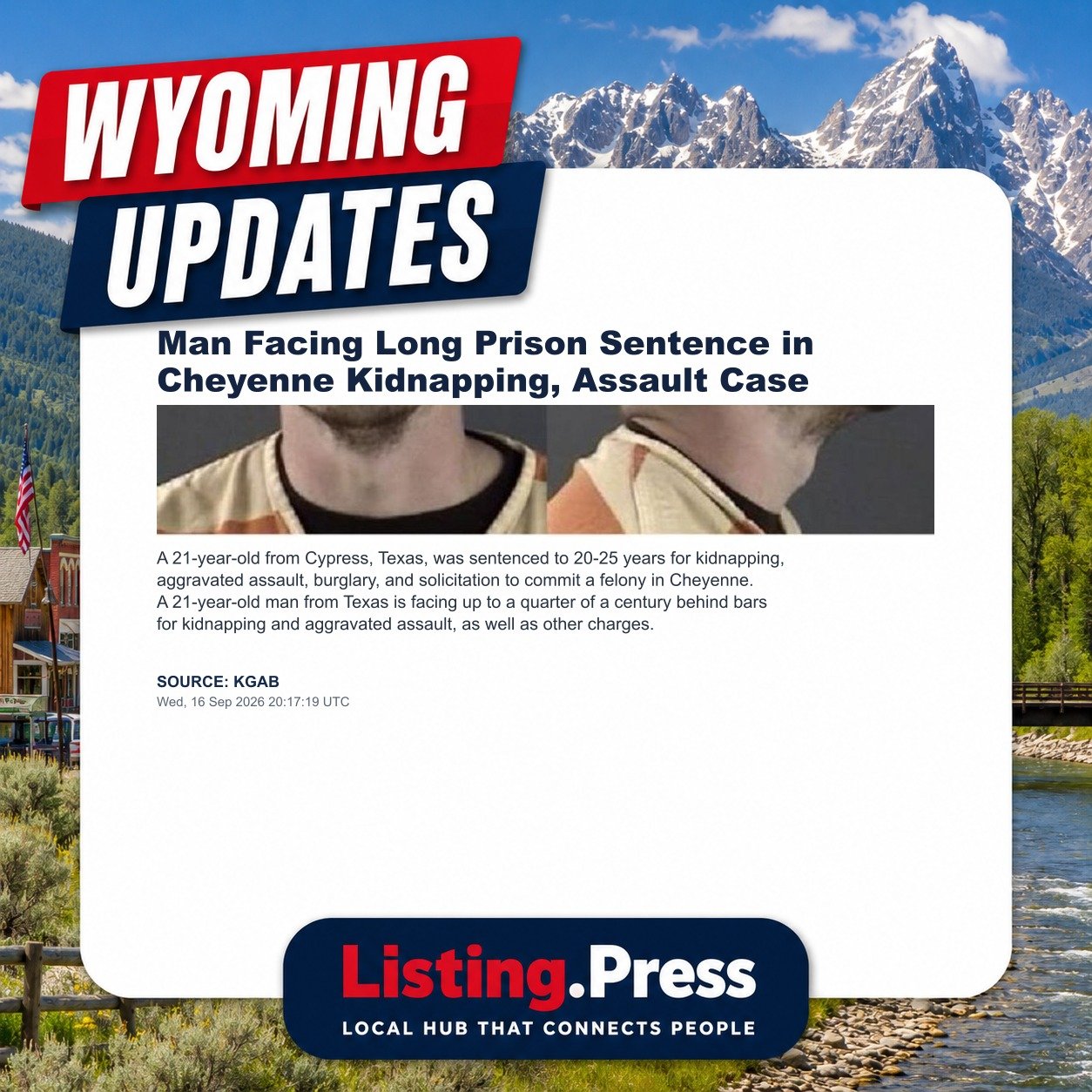 Man Facing Long Prison Sentence in Cheyenne Kidnapping, Assault Case