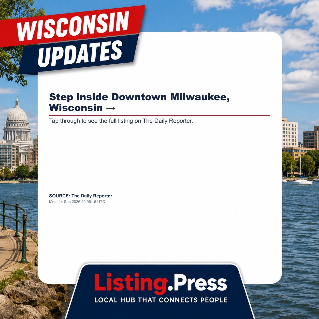 Step inside Downtown Milwaukee, Wisconsin →