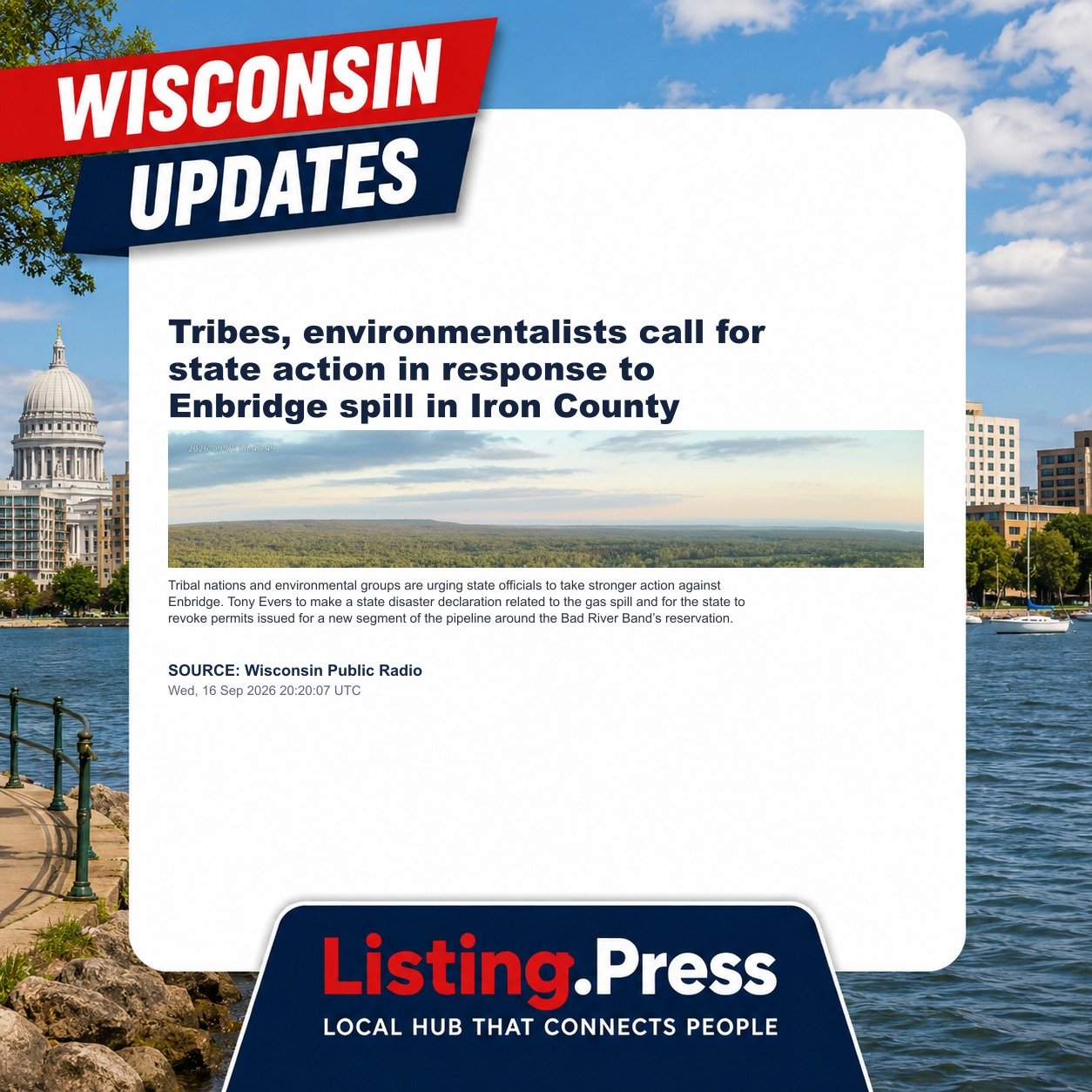 Tribes, environmentalists call for state action in response to Enbridge spill in Iron County