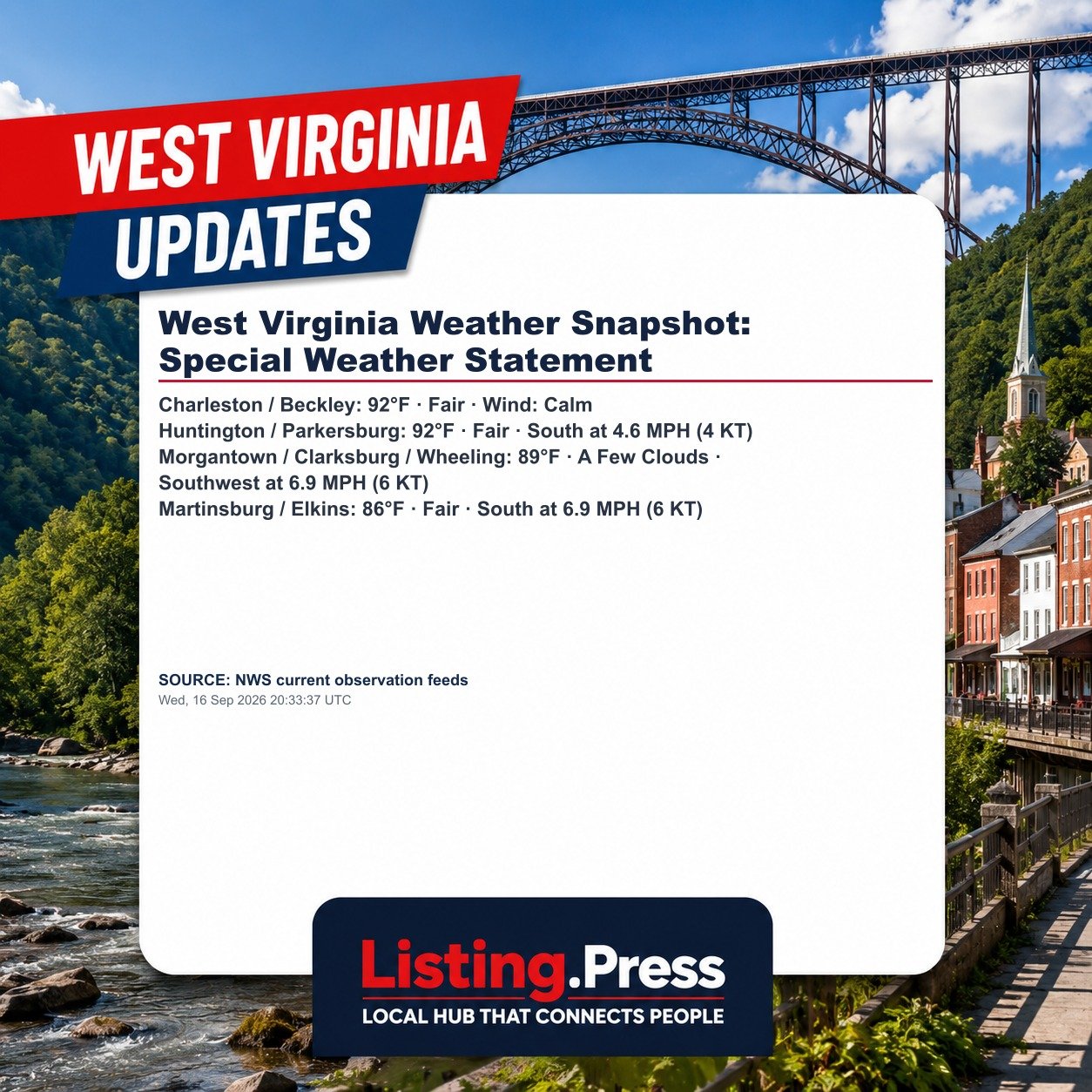West Virginia Weather Snapshot: Special Weather Statement
