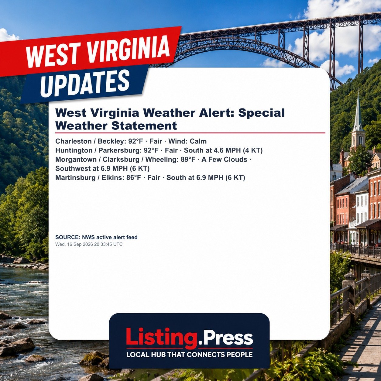West Virginia Weather Alert: Special Weather Statement