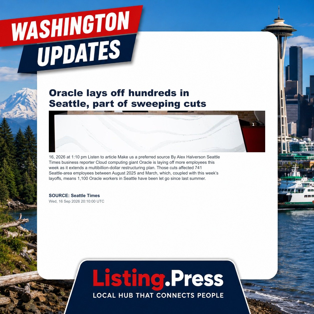 Oracle lays off hundreds in Seattle, part of sweeping cuts