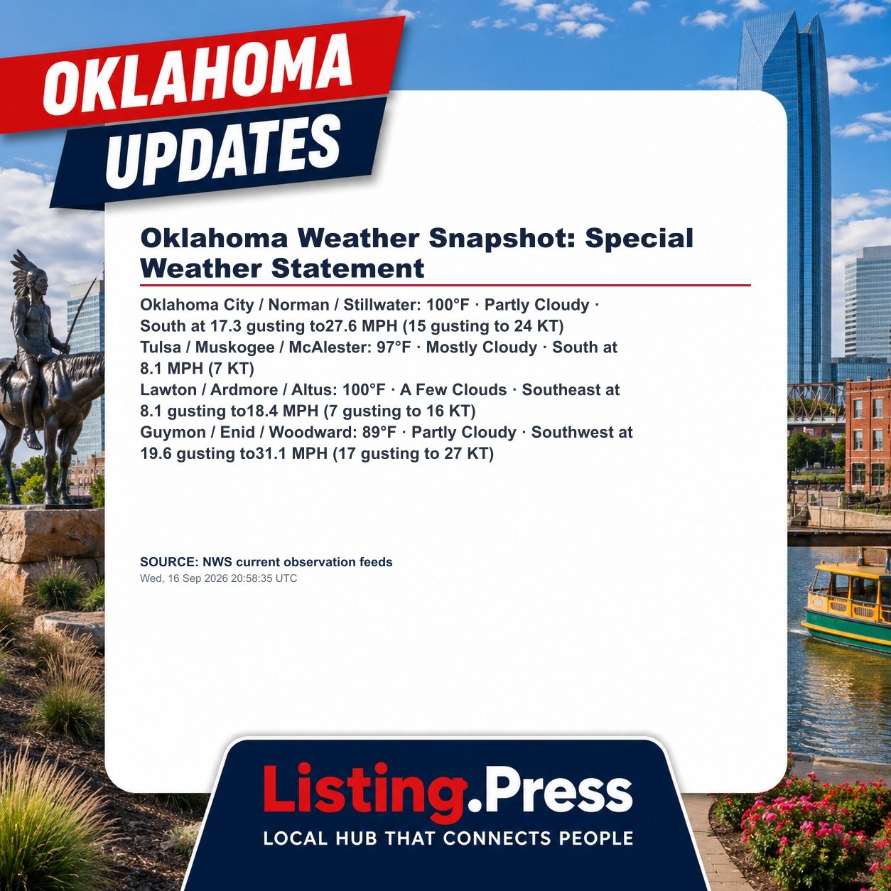 Oklahoma Weather Snapshot: Special Weather Statement