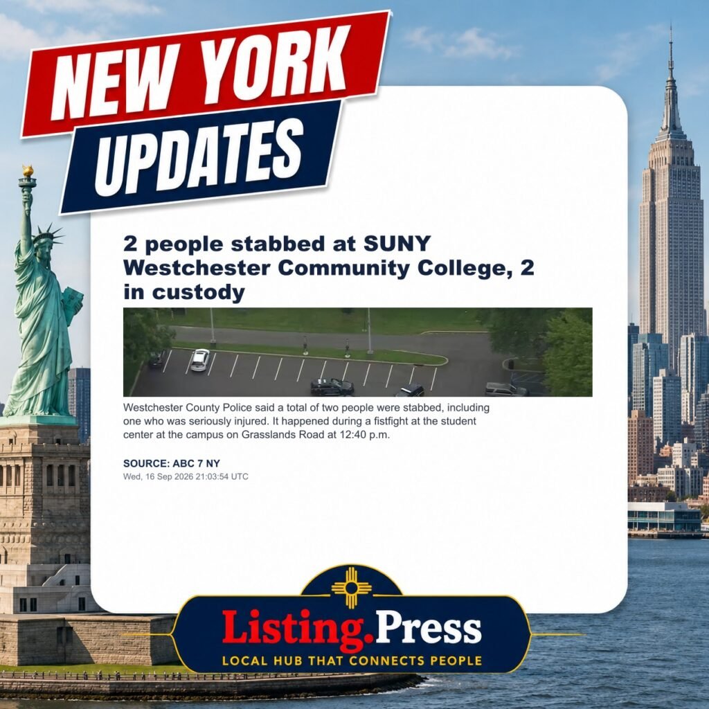 2 people stabbed at SUNY Westchester Community College, 2 in custody