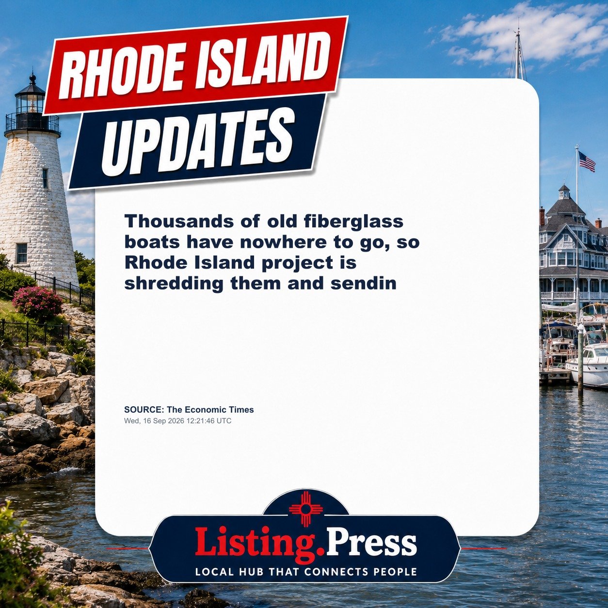 Thousands of old fiberglass boats have nowhere to go, so Rhode Island project is shredding them and sendin