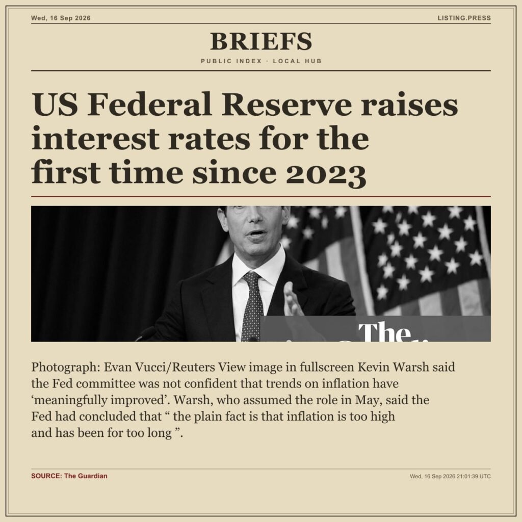 US Federal Reserve raises interest rates for the first time since 2023
