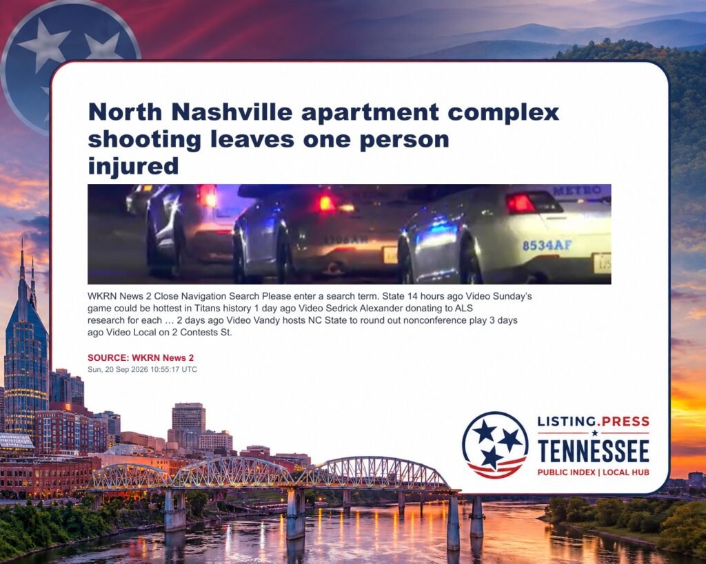 North Nashville apartment complex shooting leaves one person injured