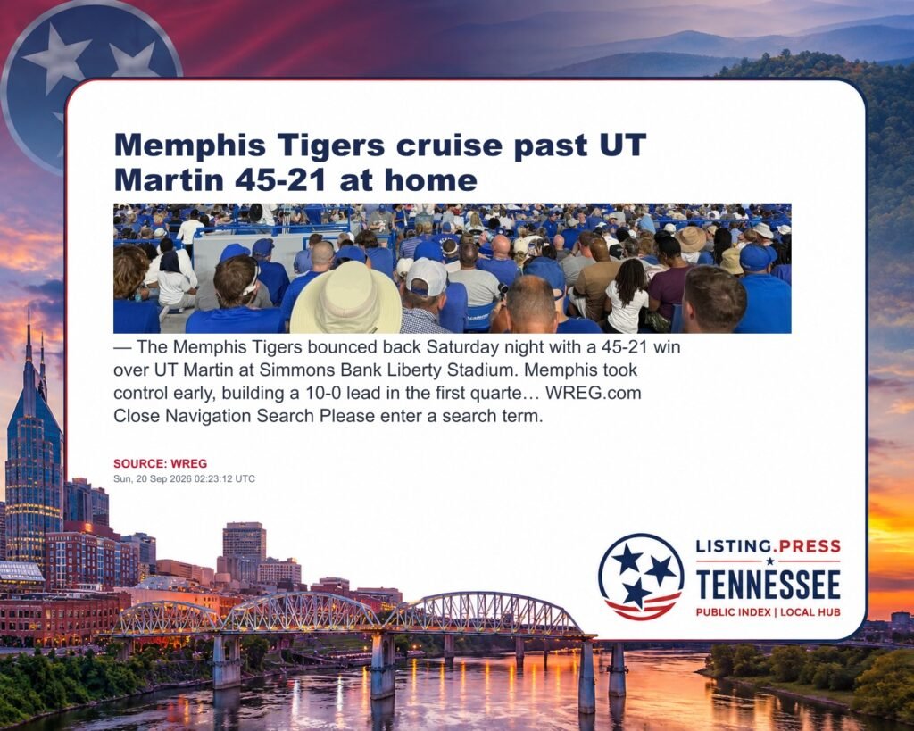 Memphis Tigers cruise past UT Martin 45-21 at home